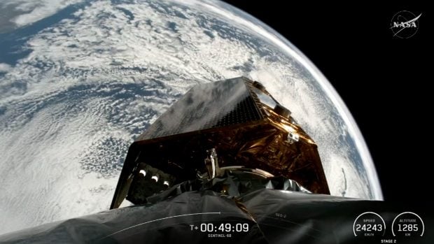 Despliegue del Sentinel-6B en el espacio