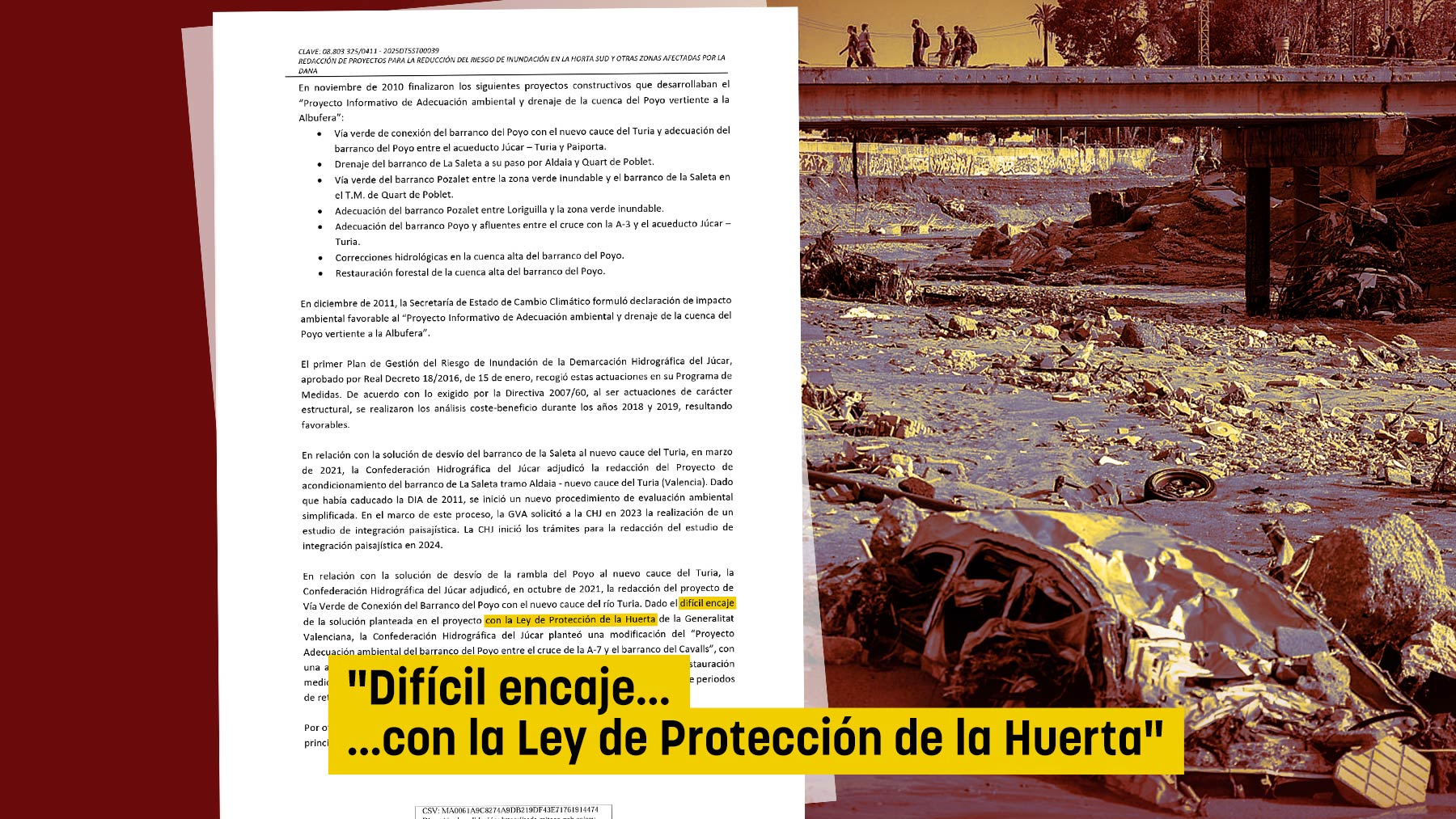 El Gobierno contrata de urgencia las obras que frenó en 2021 y hubieran evitado la riada del Poyo