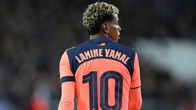 Lamine Yamal, en un partido del FC Barcelona (Getty Images)