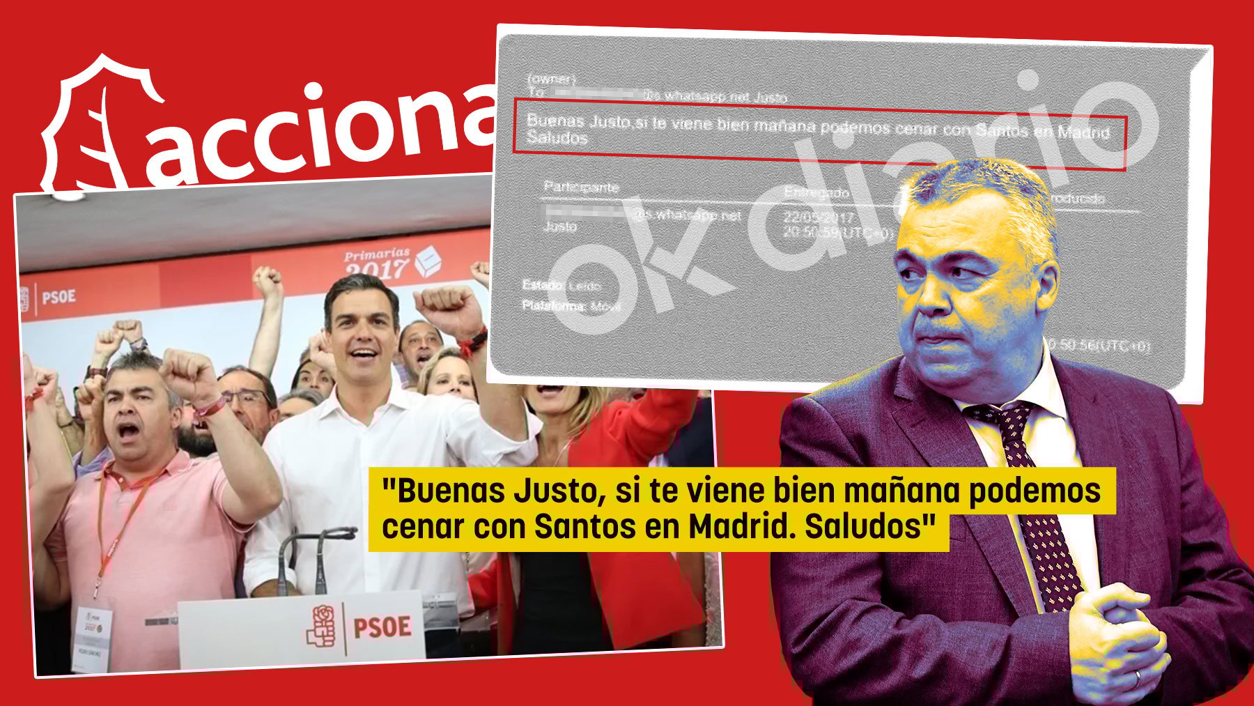 Cerdán negoció un contrato de 2,8 millones con Acciona 2 días después de que Sánchez ganara las primarias