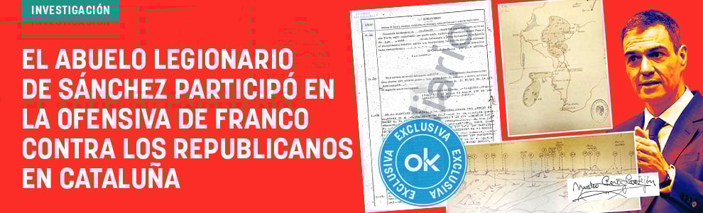 El abuelo legionario de Sánchez participó en la ofensiva de Franco contra los republicanos en Cataluña