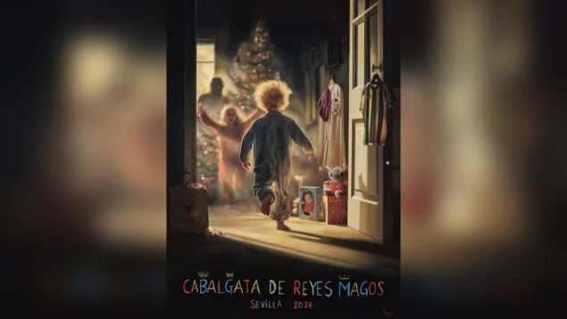 Polémica en Sevilla por una camiseta del Betis en el cartel de la cabalgata de Reyes: el autor, amenazado