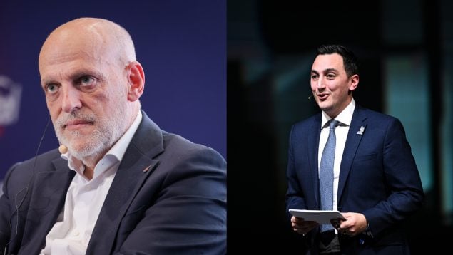 Javier Tebas y Glenn Micallef.