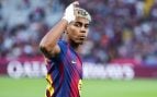 Lamine Yamal, en un partido con el FC Barcelona. (Europa Press)