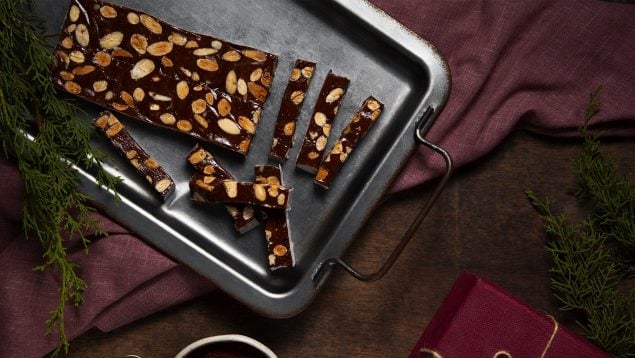 turrón de chocolate en Thermomix