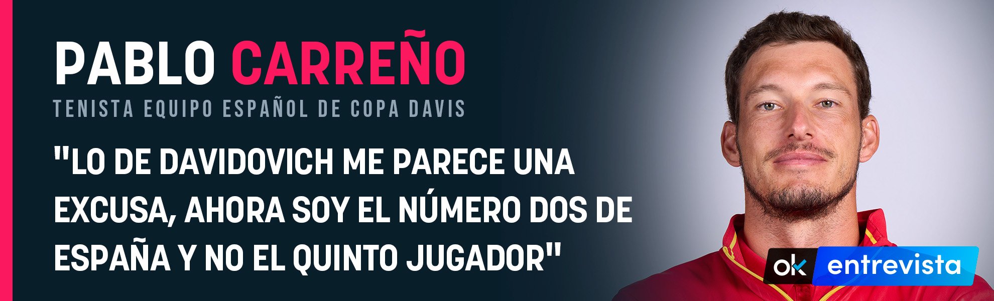 Carreño: Lo de Davidovich me parece una excusa, ahora soy el número dos de España y no el quinto jugador