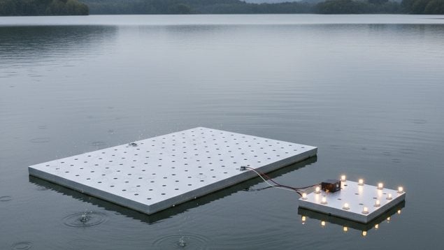 Gotas de lluvia en electricidad