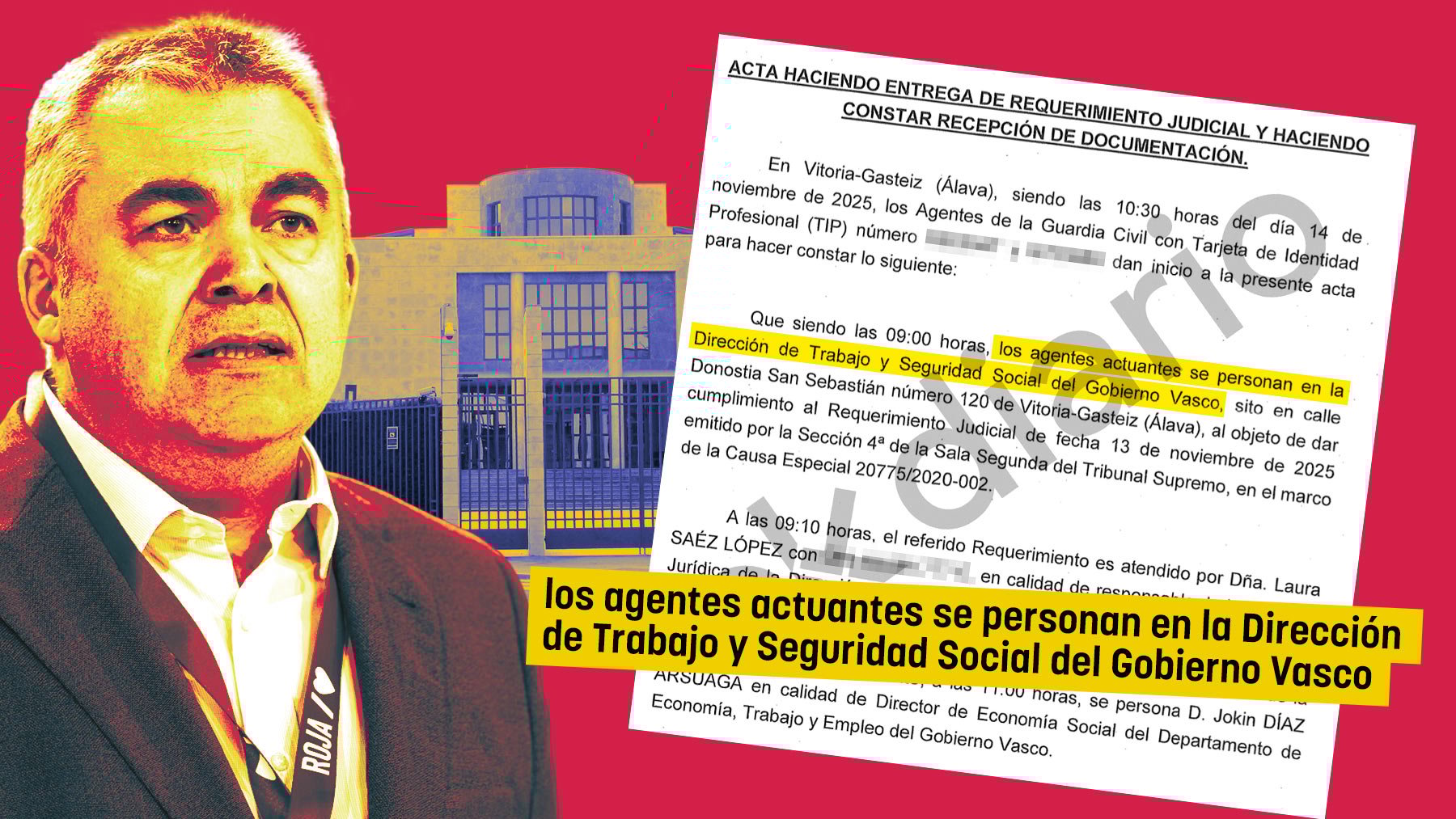 La UCO también registró el Gobierno Vasco en busca de pruebas sobre la trama Cerdán