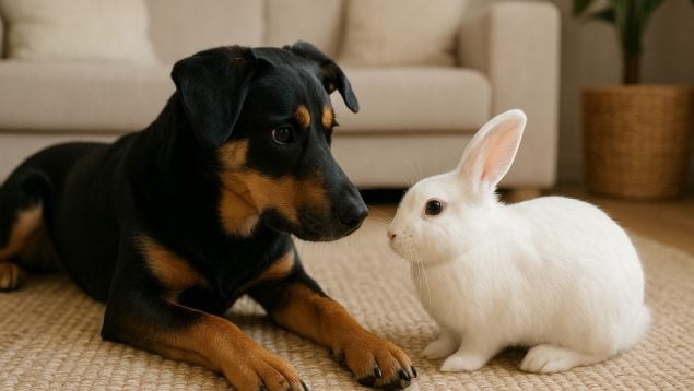 Perro, conejo, mascotas, animales