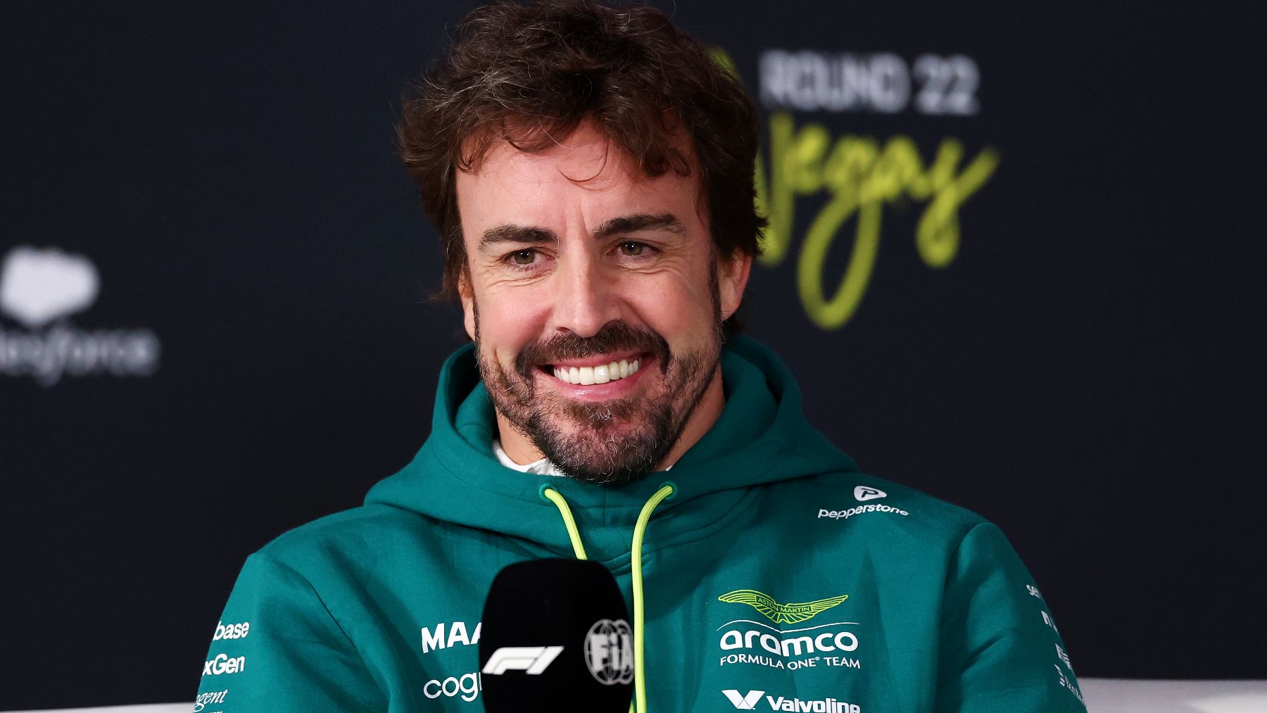 Fernando Alonso, durante el GP de Las Vegas de Fórmula 1. (Getty)