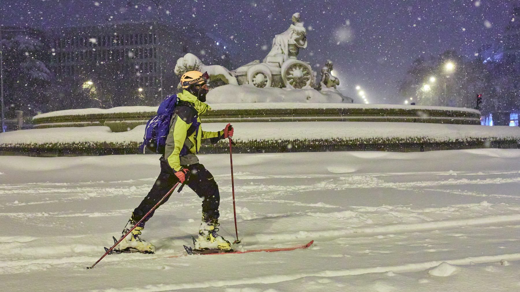 La Cibeles después de la borrasca Filomena. (Foto: Europa Press)