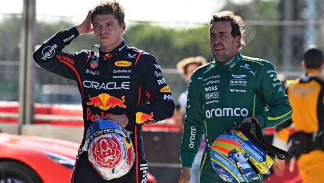 Max Verstappen y Fernando Alonso. (Europa Press)