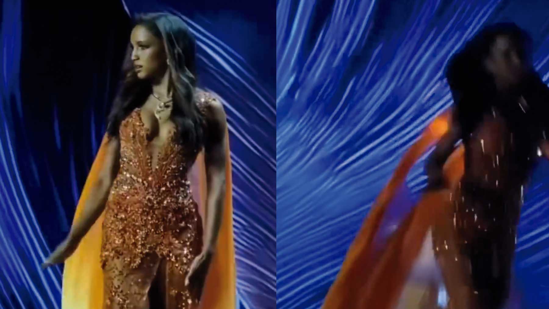 Drama en Miss Universo 2025: Miss Jamaica se cae en directo en el escenario y es evacuada en camilla