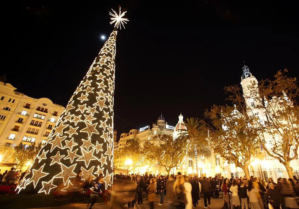 Luces de Navidad en Valencia.