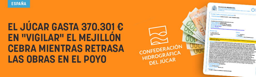 El Júcar gasta 370.301 € en vigilar el mejillón cebra mientras retrasa las obras en el Poyo