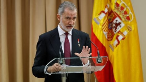 Felipe VI, en un acto del Congreso. (EFE)