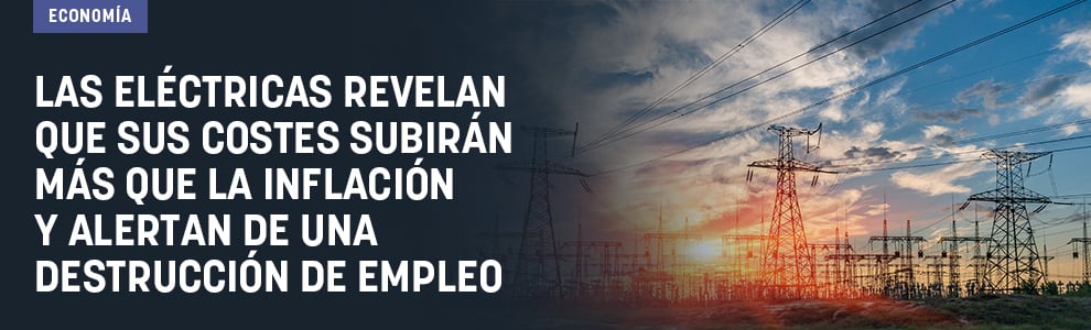 Las eléctricas revelan que sus costes subirán más que la inflación y alertan de una destrucción de empleo