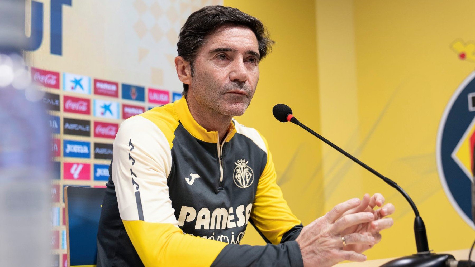 Marcelino, en la rueda de prensa.