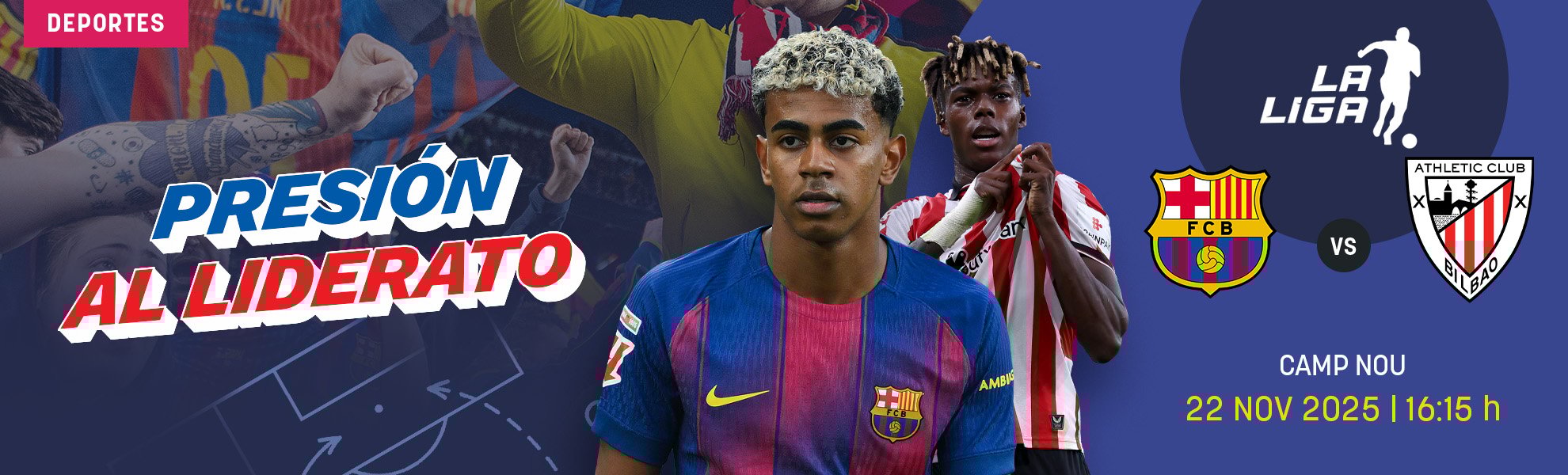 Barcelona-Athletic: presión al liderato en el Camp Nou