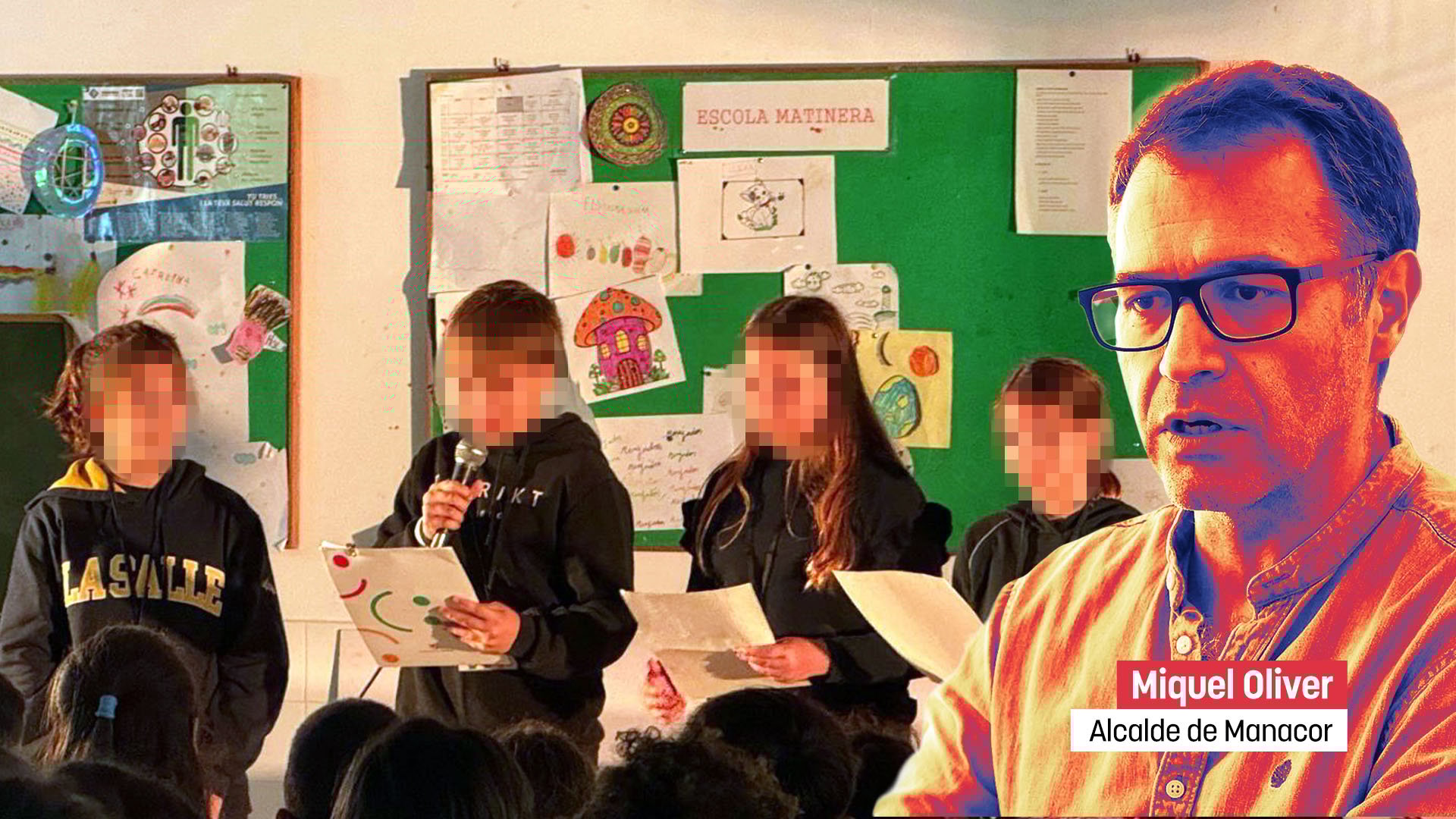 El alcalde separatista de Manacor convierte un acto infantil en una proclama pro-Palestina