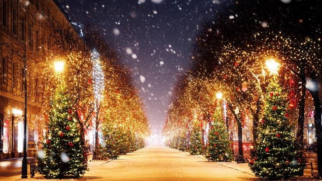 Pueblo al lado de Madrid en Navidad