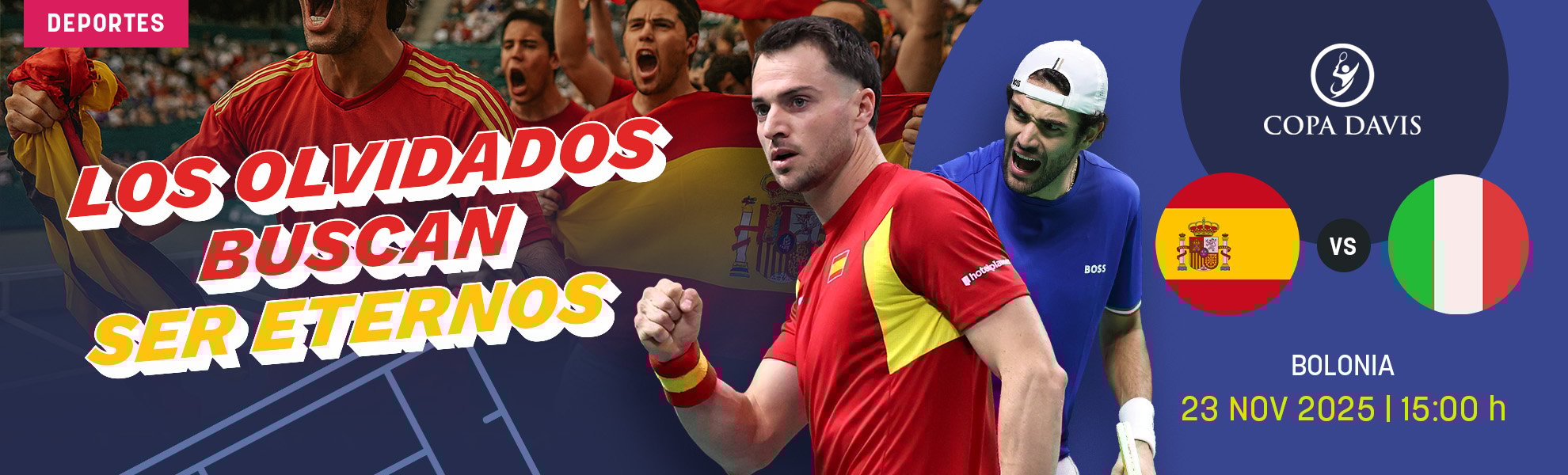España-Italia en la Copa Davis: Los olvidados buscan ser eternos