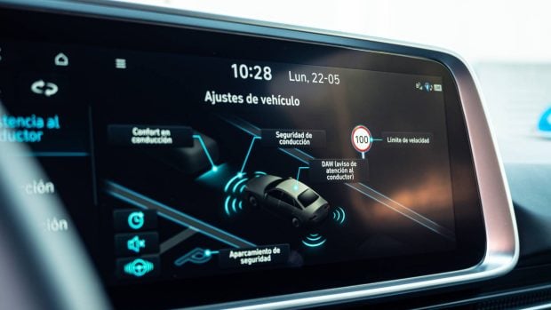 Función táctil del coche