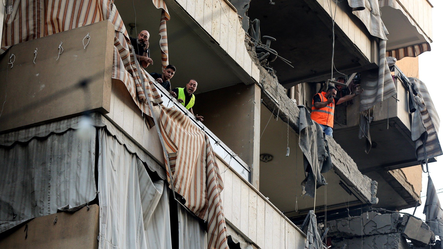 Apartamentos destruidos tras el ataque de Israel en Beirut. (EP)
