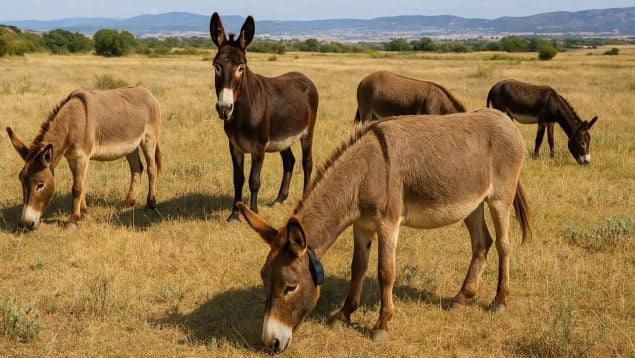 Burros, aves, naturaleza, curiosidades