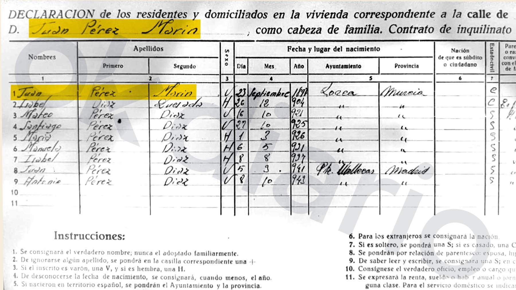 bisabuelo, Sánchez, Guardia Civil