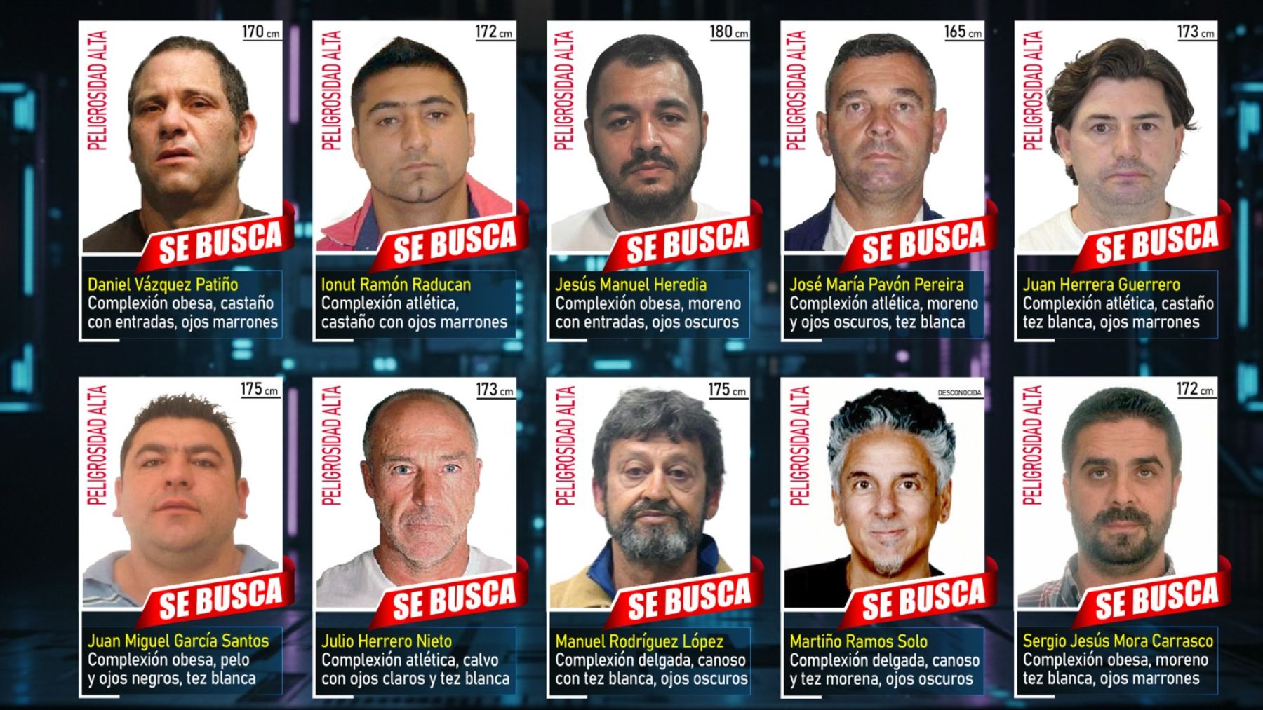 Narcos, pederastas y un asesino: los 10 delincuentes más buscados por la Policía en España