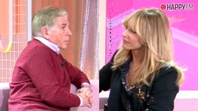 Pedro Ruiz y Emma García en el plató de Fiesta (Mediaset).