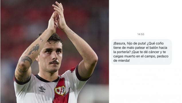 Sergio Camello difunde los insultos que recibió de una aficionado.