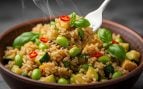 Arroz con edamame
