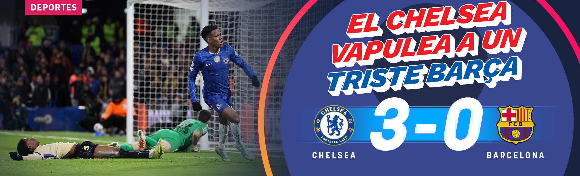 El Chelsea vapulea a un triste Barcelona en Champions