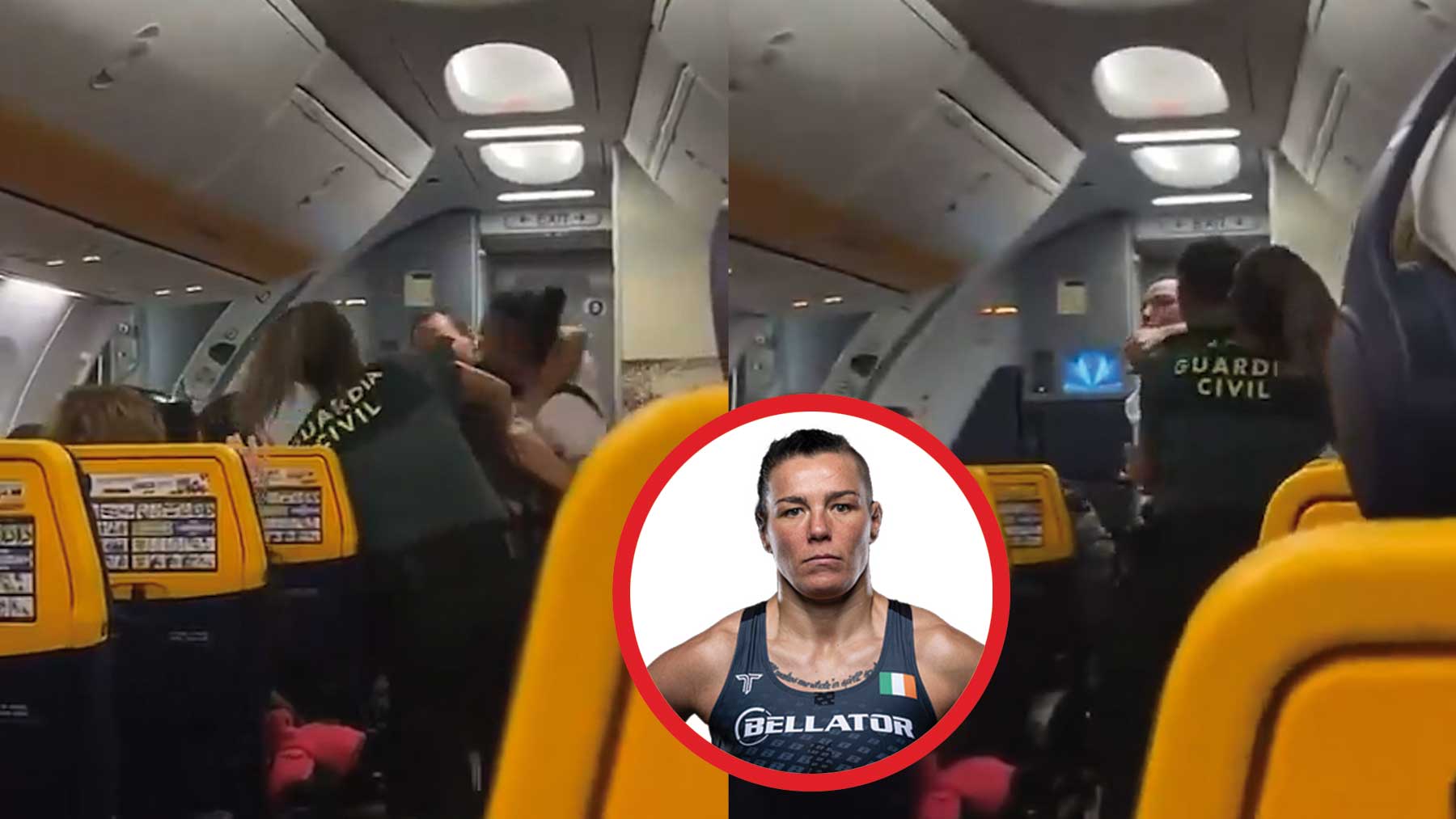 Dos guardias civiles heridos al detener a una luchadora de MMA en un avión en Canarias