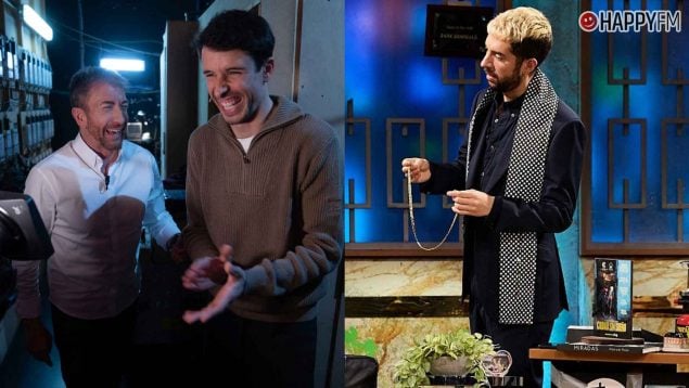 Pablo Motos, Álex Márquez y David Broncano (Atresmedia/RTVE).