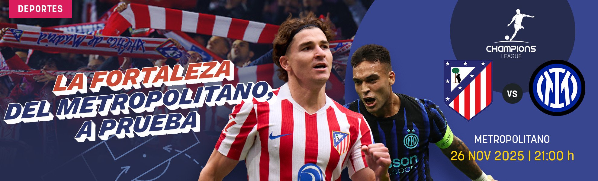 Atlético de Madrid-Inter: el finalista pone a prueba la fortaleza del Metropolitano