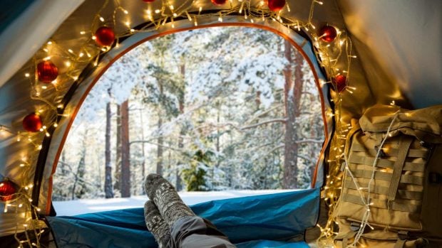 tienda de campaña navidad