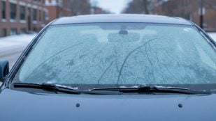 Hielo en el parabrisas