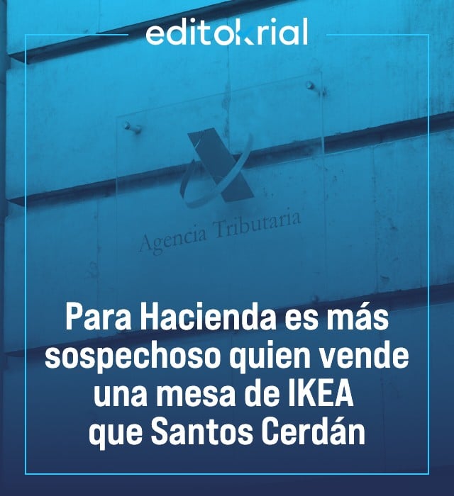 Para Hacienda es más sospechoso quien vende una mesa de IKEA que Santos Cerdán