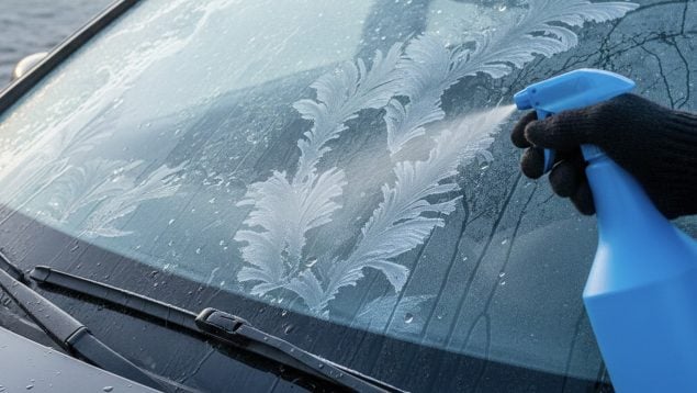 Hielo del parabrisas