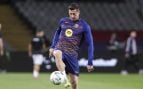 Robert Lewandowski, en un calentamiento con el FC Barcelona. (Europa Press)