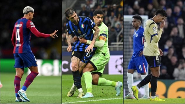 Ronald Araujo, en jugadas polémicas del FC Barcelona en Champions