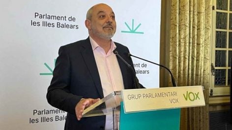 El portavoz adjunto de Vox en el Parlament balear, Sergio Rodríguez.