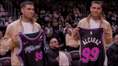 Carlos Alcaraz estuvo presente en el Kaseya Center viendo a los Miami Heat.