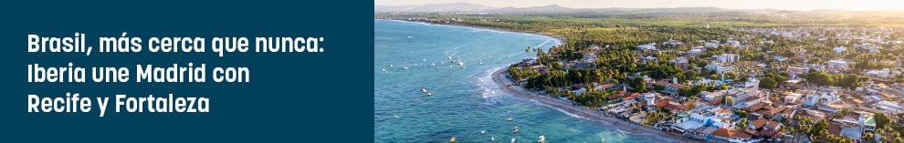 Brasil, más cerca que nunca: Iberia une Madrid con Recife y Fortaleza