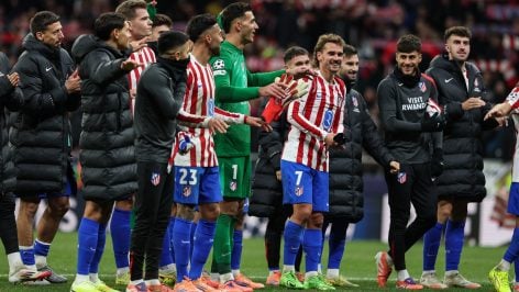 El Atlético de Madrid celebrando la victoria ante el Inter en Champions. (Europa Press)