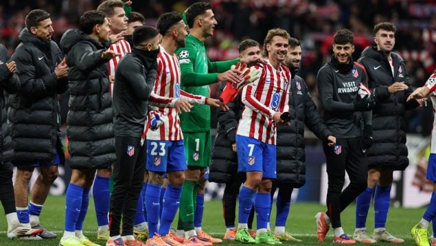 El Atlético de Madrid celebrando la victoria ante el Inter en Champions. (Europa Press)