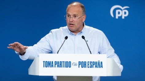 Miguel Tellado, en una comparecencia. (EP)